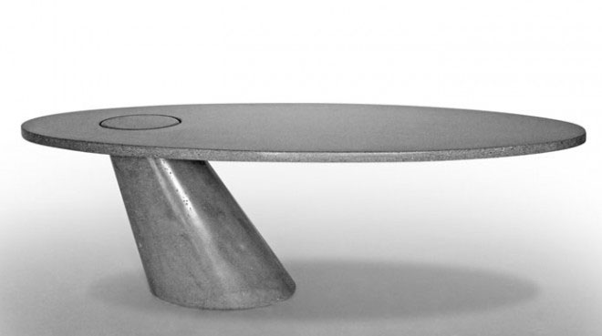 Table salle à manger en granit - Collection Eccentrico - Angelo Mangiarotti